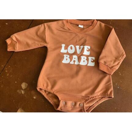 BABE Print Long Sleeve Pullover Bodysuit