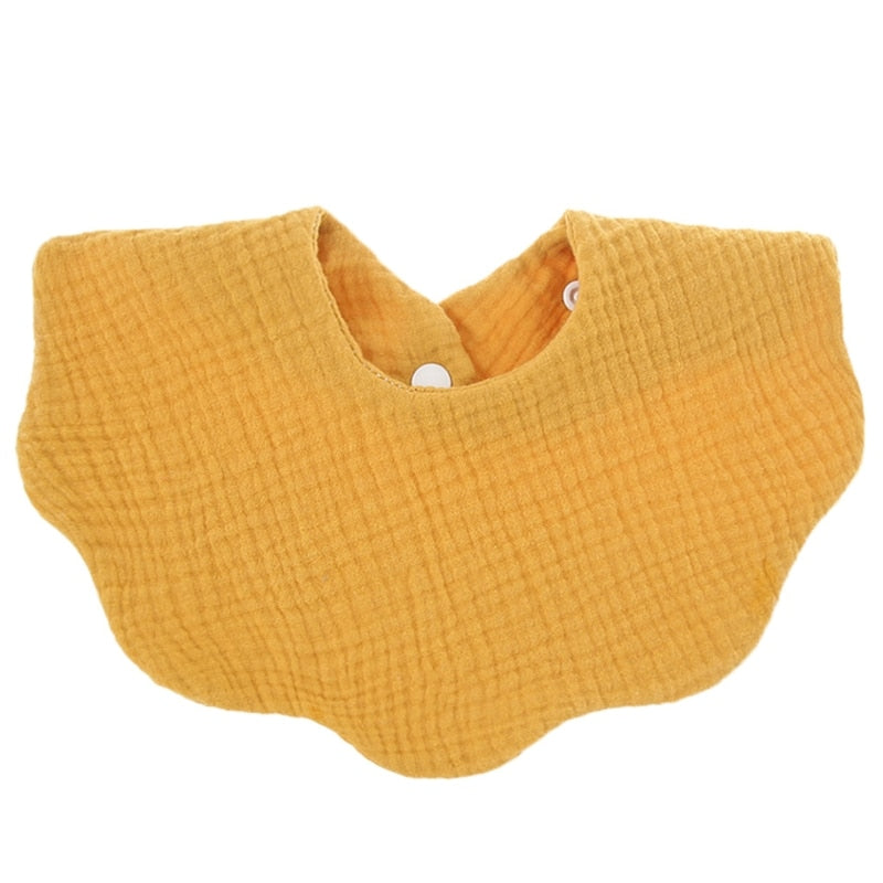 Double Layers Cotton Cartoon Printed Bibs