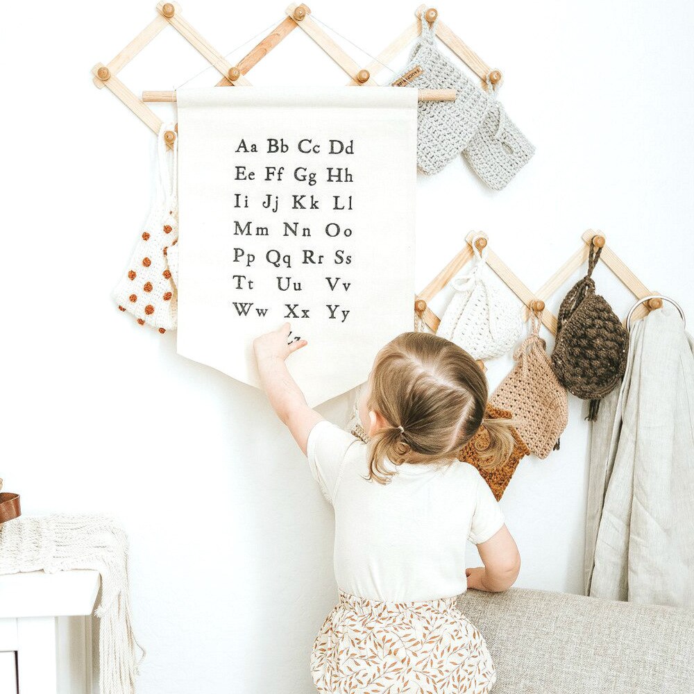 Large Alphabet Wall Canvas Banner