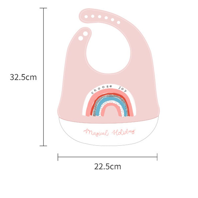 Silicone Adjustable Cute Print Bib