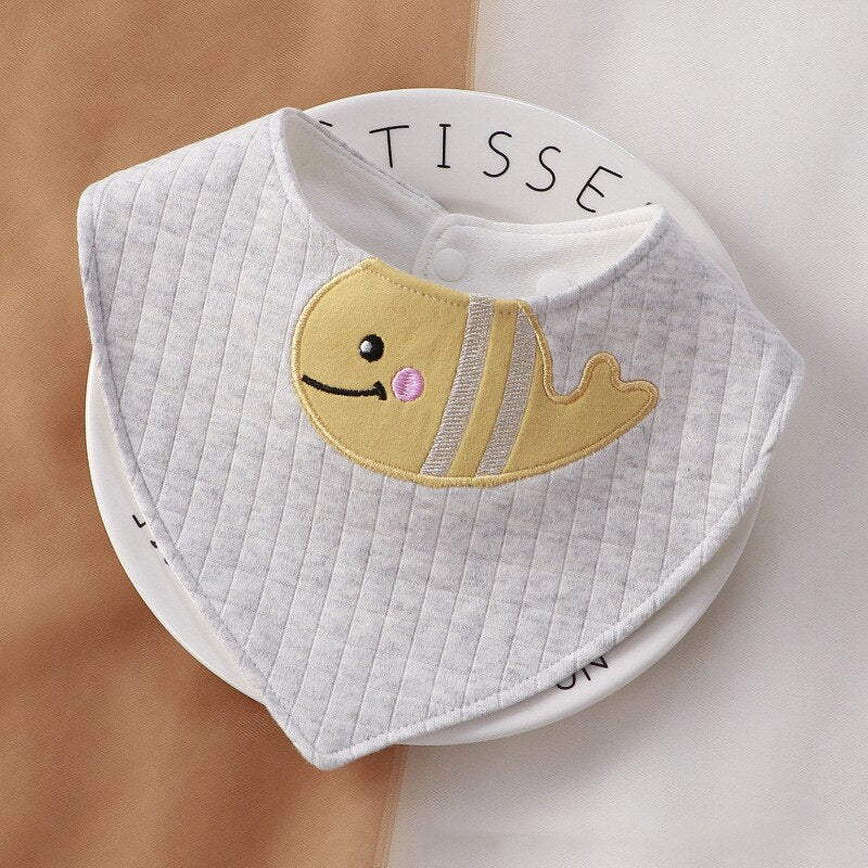 Animal Print Soft Cotton Triangle Bibs