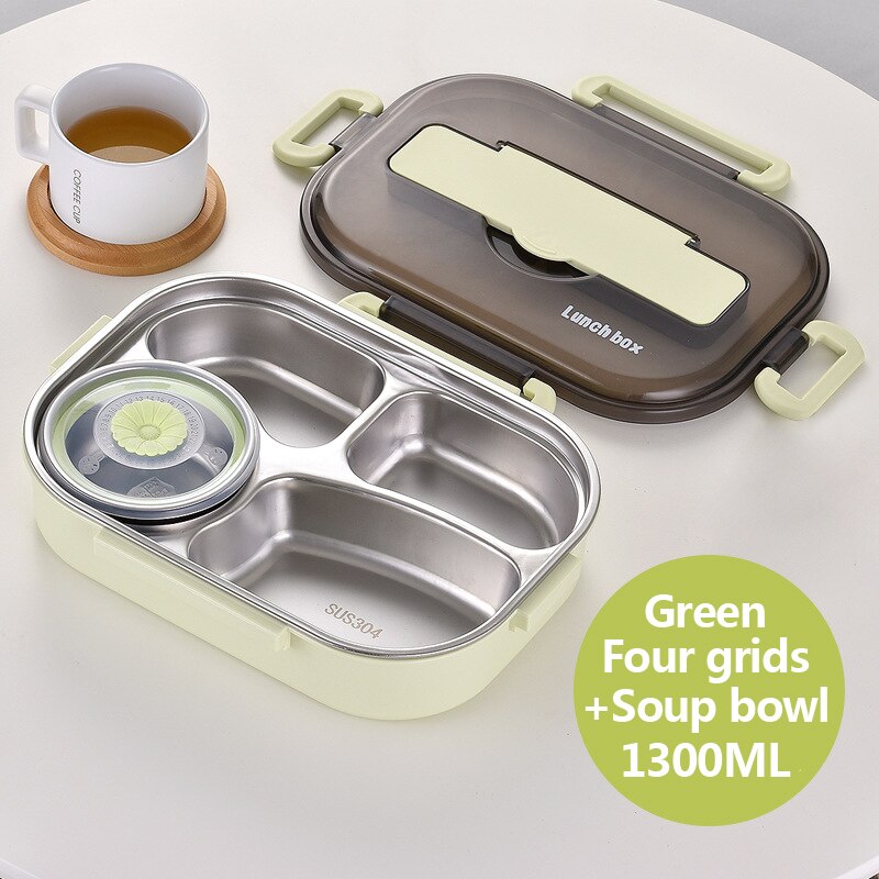 Stainless Steel Lunch Box with Compartments Storage Container