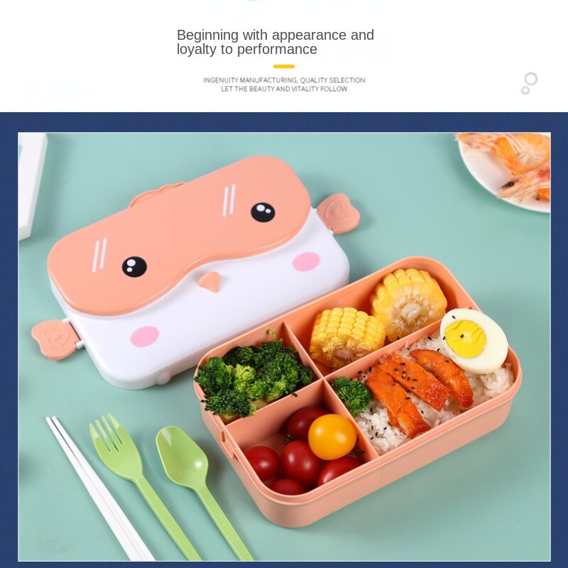 Anime Stainless Steel Grid Lunch Box