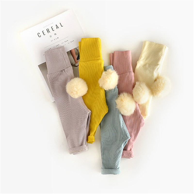Group of bunny tail baby leggings