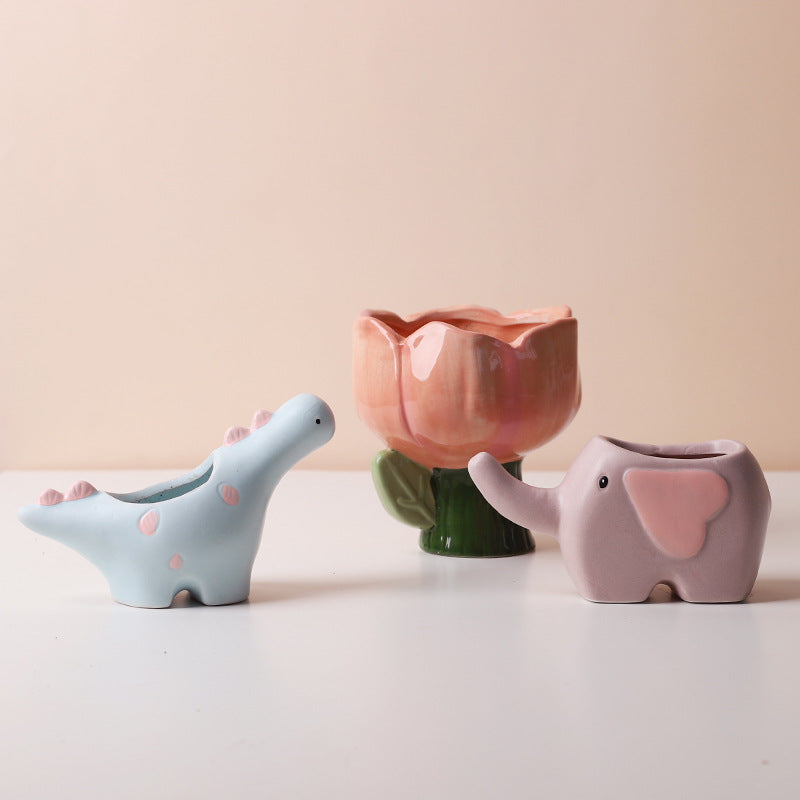 Elefunny® Ceramic Pots