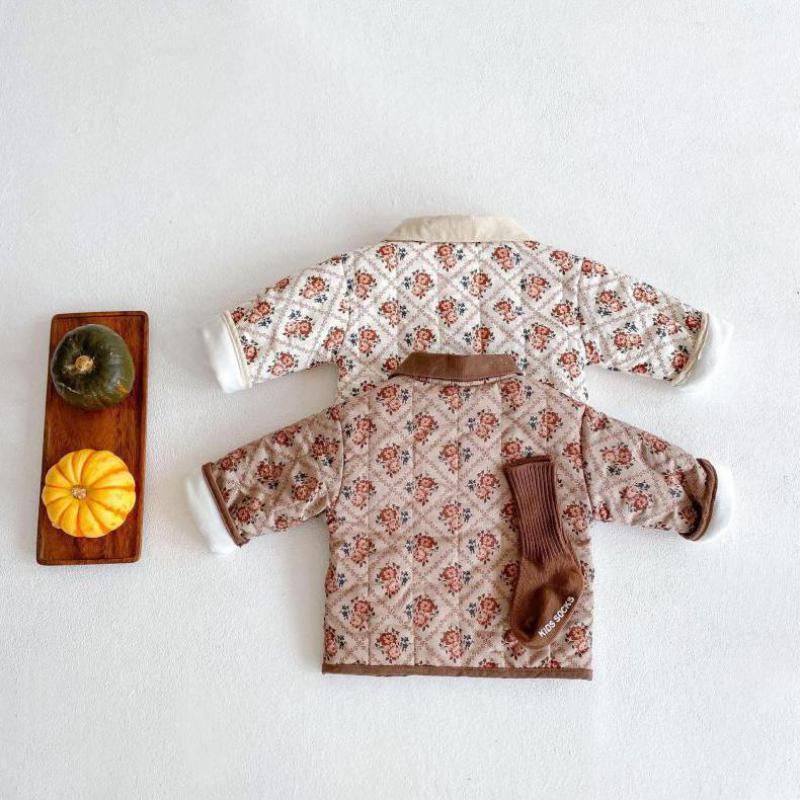 Stacked floral quilted baby jackets