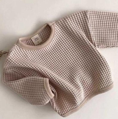 Close-up of waffle knit texture