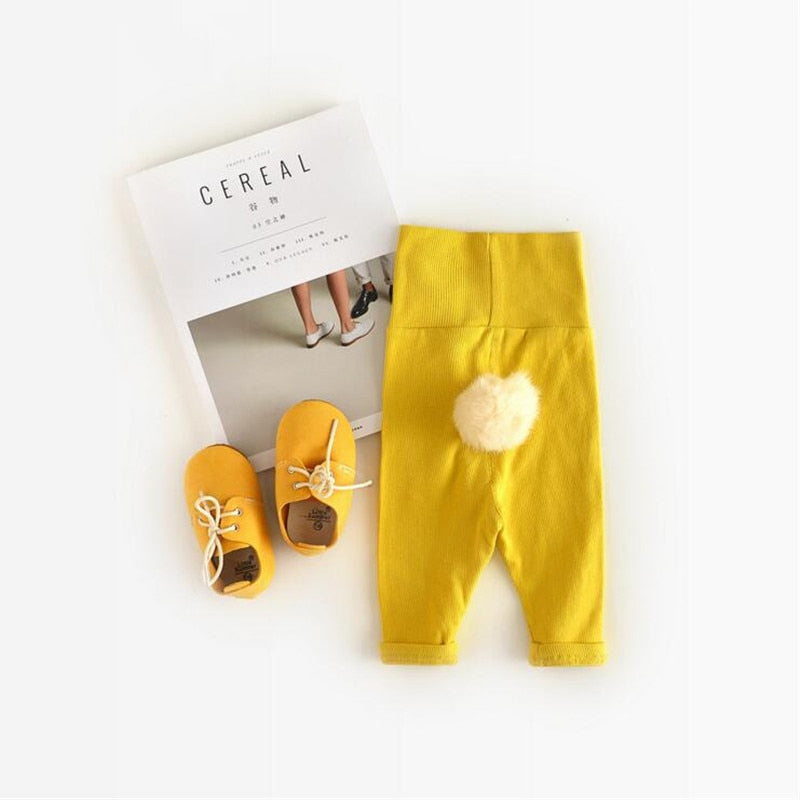 Yellow bunny tail leggings with shoes