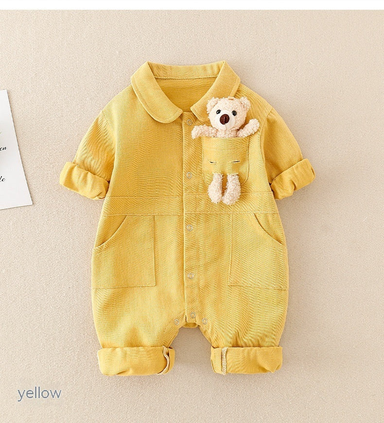 Baby Handsome Denim Bear Jumpsuit