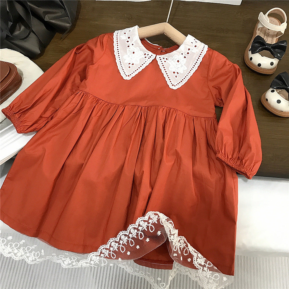 Fashionable Lace Collar Dress