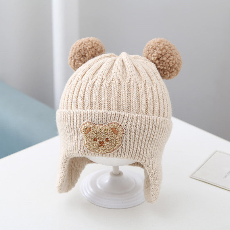 Knitted Bear Warm Cap