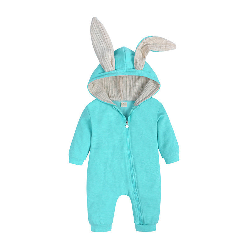 Rabbit Ear Zipper Jumpsuit