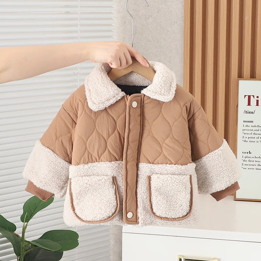 Winter Clothes Boy Hooded Cotton-padded Coat