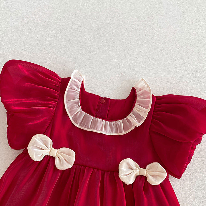 Red Baby Girl Jumpsuit