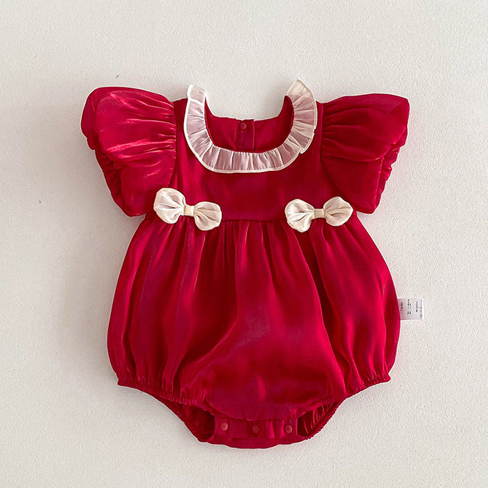 Red Baby Girl Jumpsuit