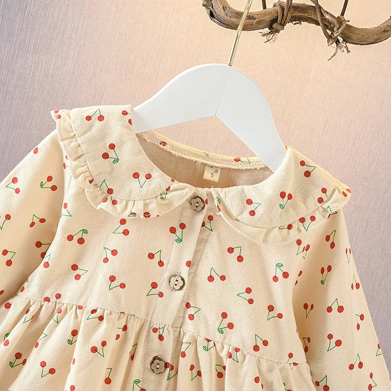 Korean Flora Collar Dress