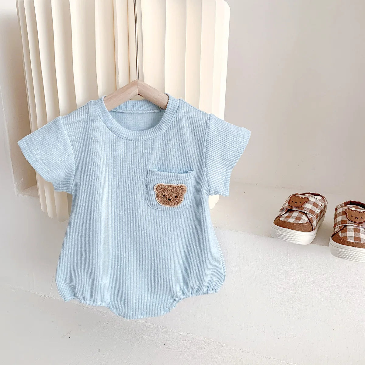 Baby Embroidery Bear Jumpsuit