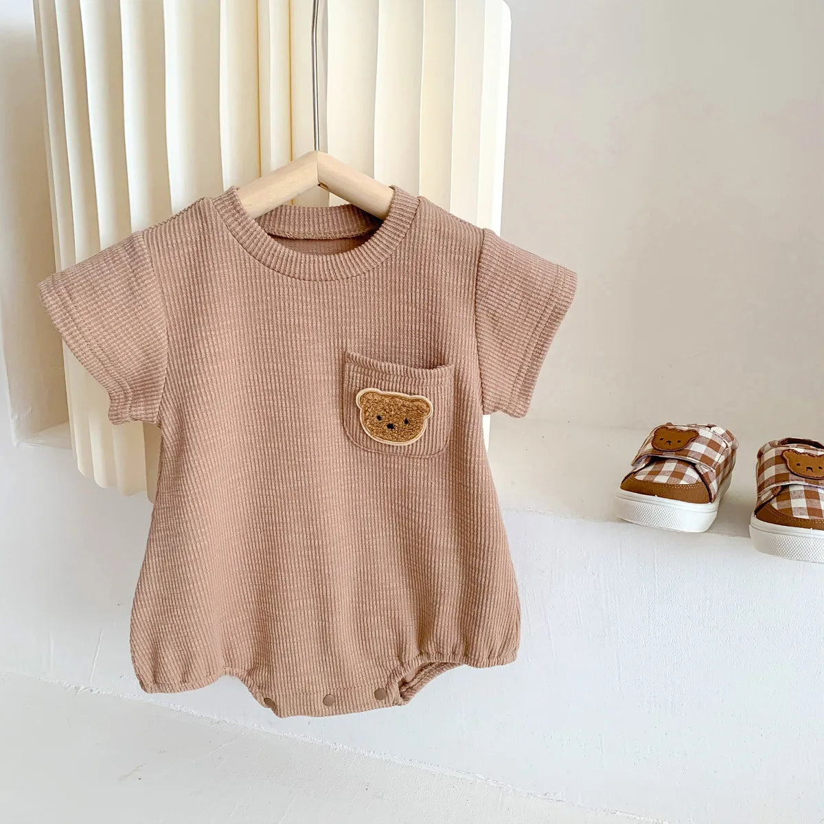 Baby Embroidery Bear Jumpsuit