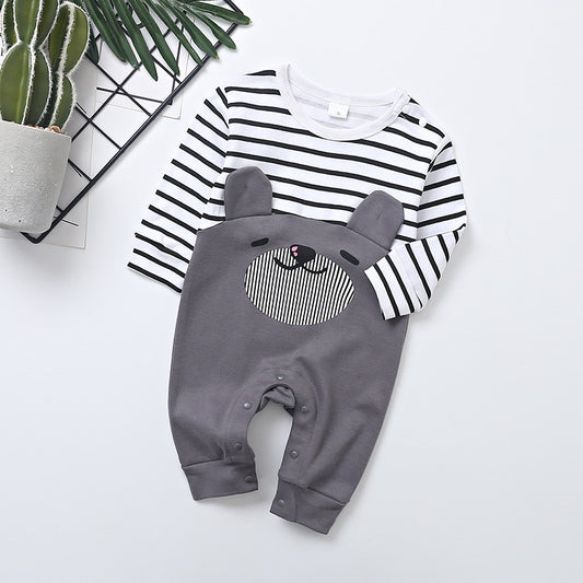 Long-sleeved bear jumpsuit