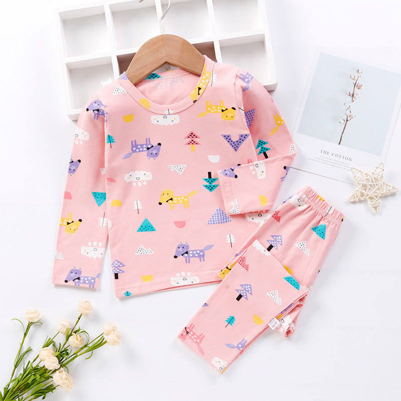 Floral & Animal Cartoon Pajamas