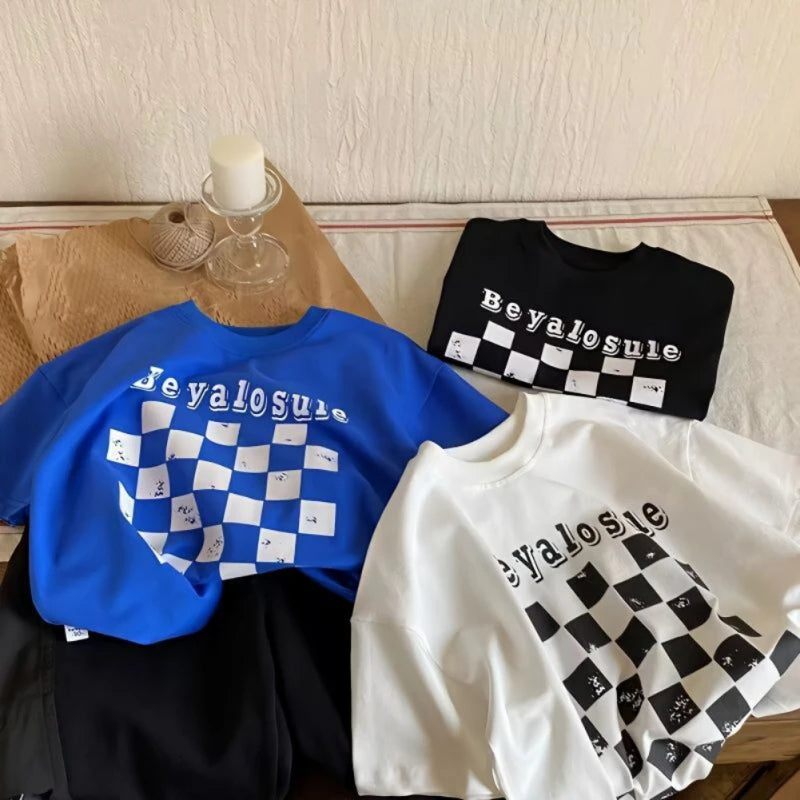 Chessboard Soft Cotton T-Shirts