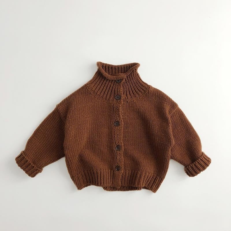 Children's Stand Collar Sweater Western Style Men's And Women's Knitted Cardigan Coat Mori