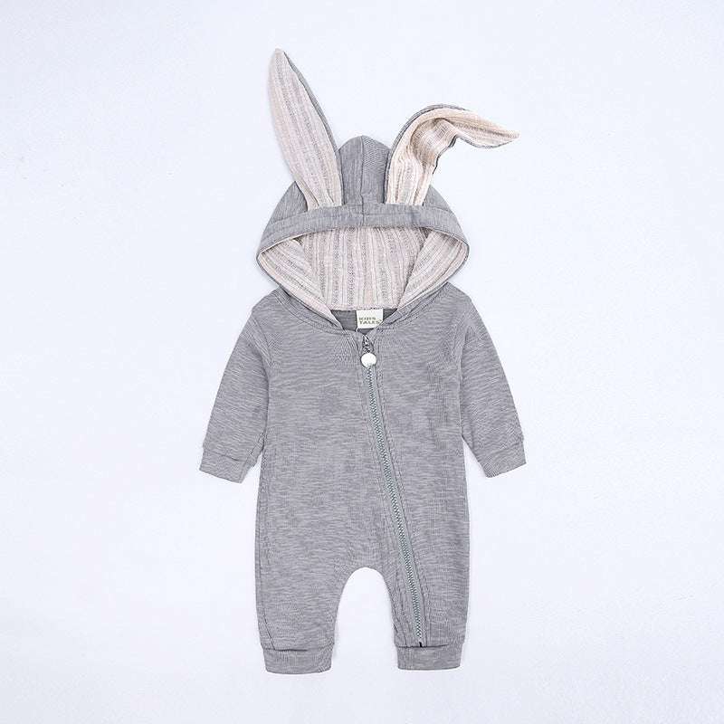 Rabbit Ear Zipper Jumpsuit