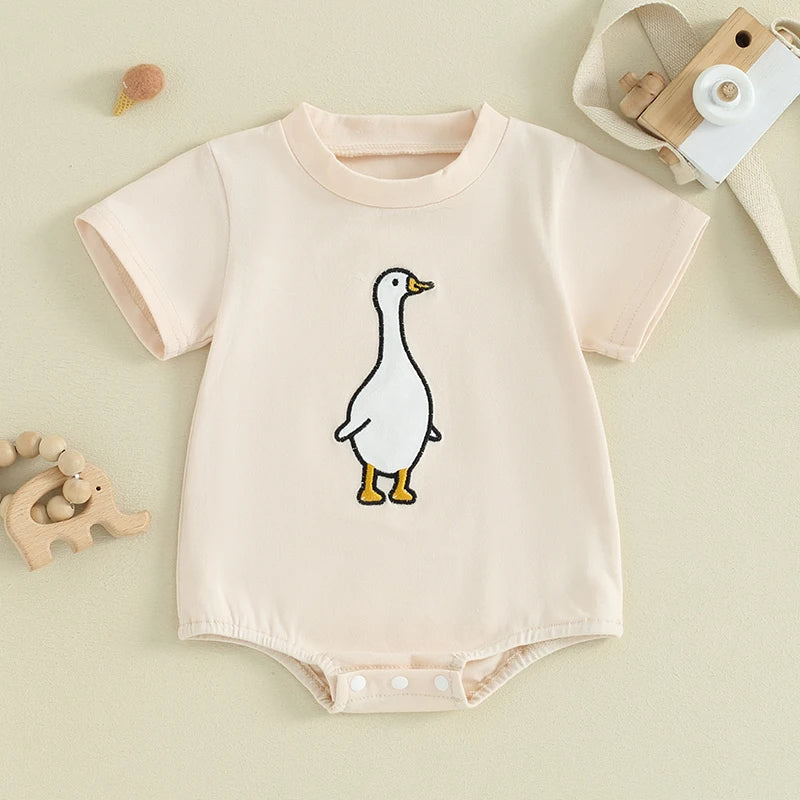 Simple Cartoon Goose Romper