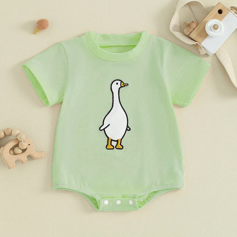 Simple Cartoon Goose Romper