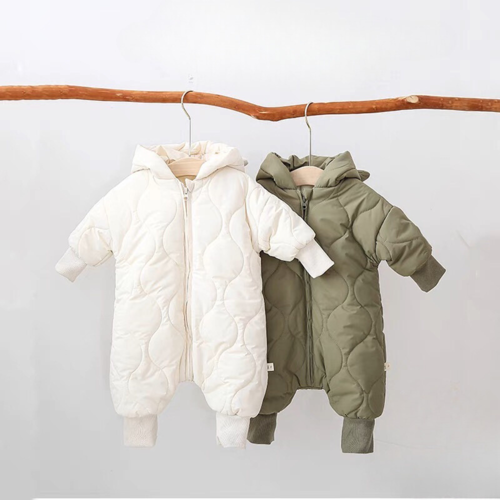 Bear Ears Puffy Quilted Snowsuit