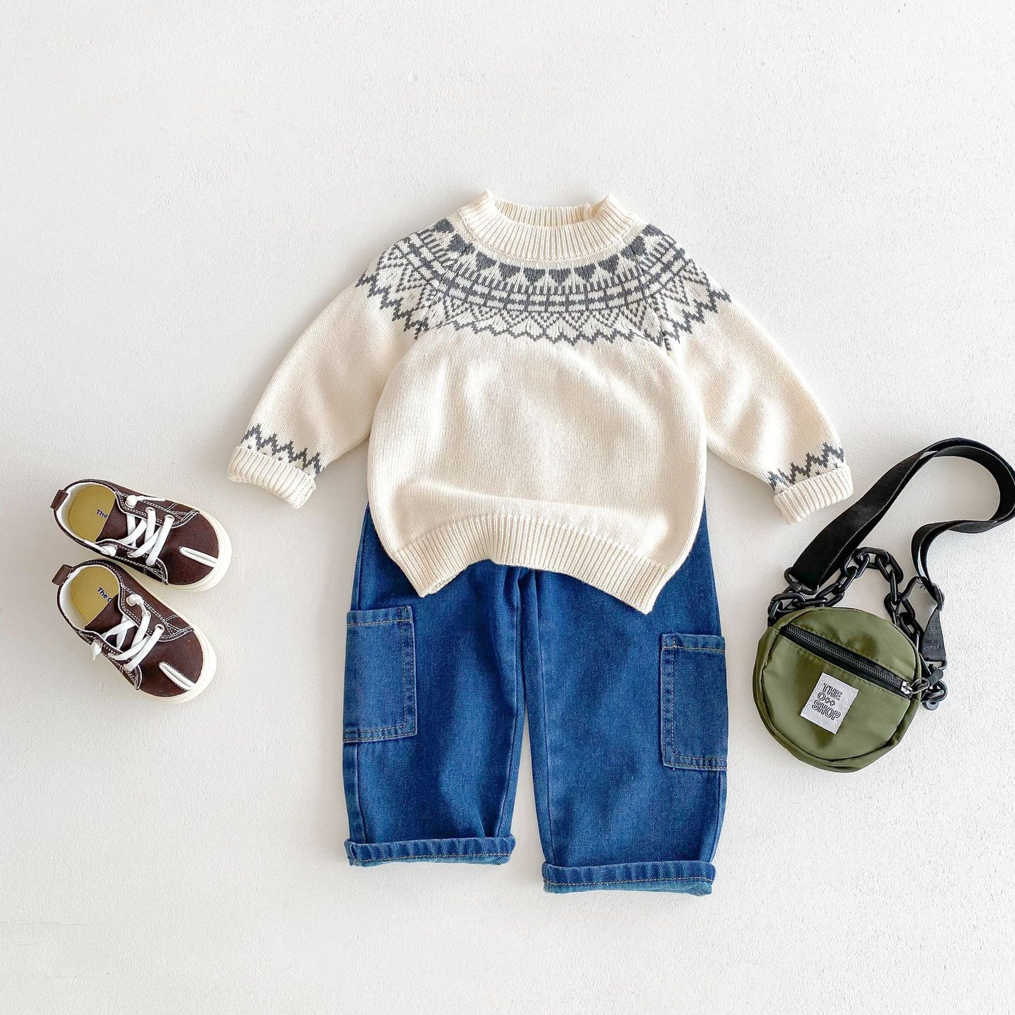 Pattern Pullover Sweater