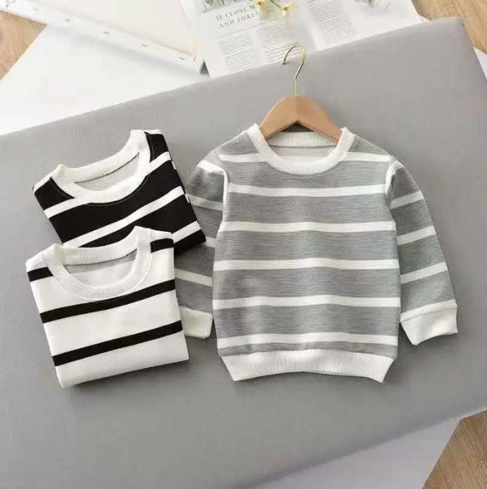 Striped Pullover Long-sleeved Sweater