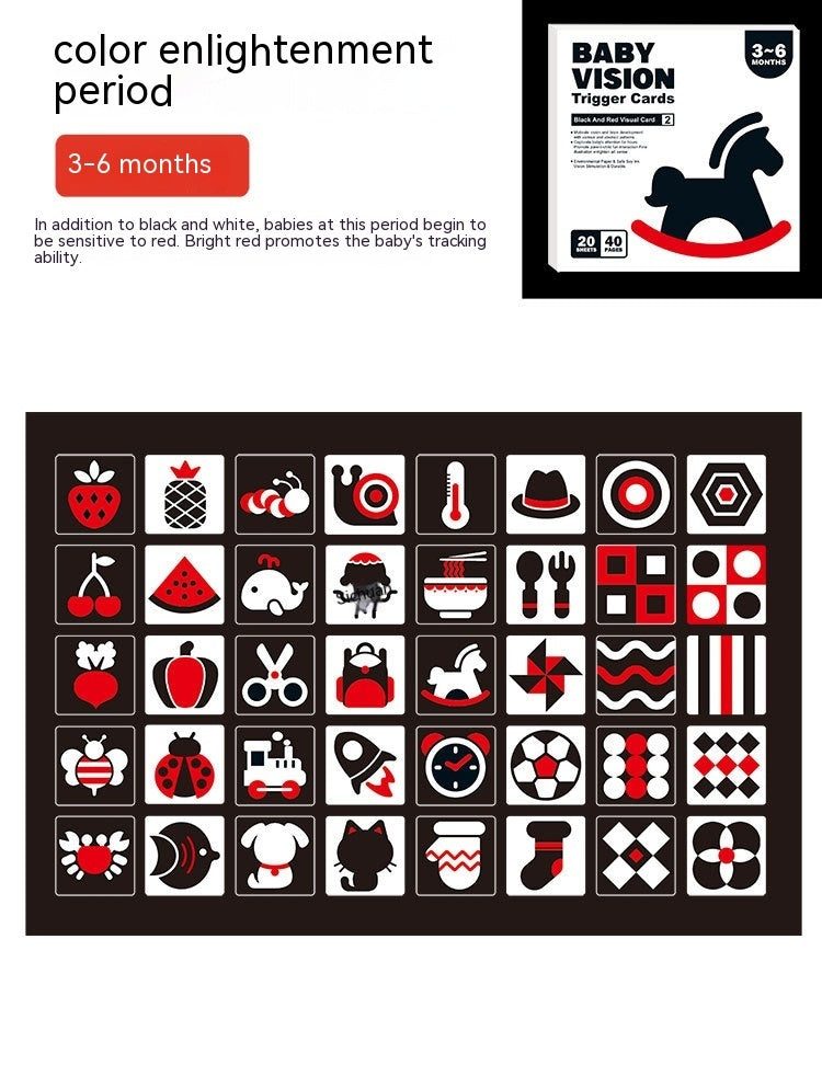 Black And White Card Baby Early Education Visual Stimulation Card