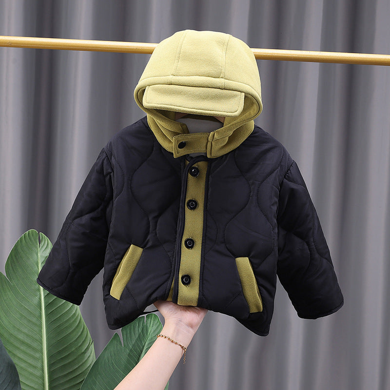 Winter Clothes Boy Hooded Cotton-padded Coat