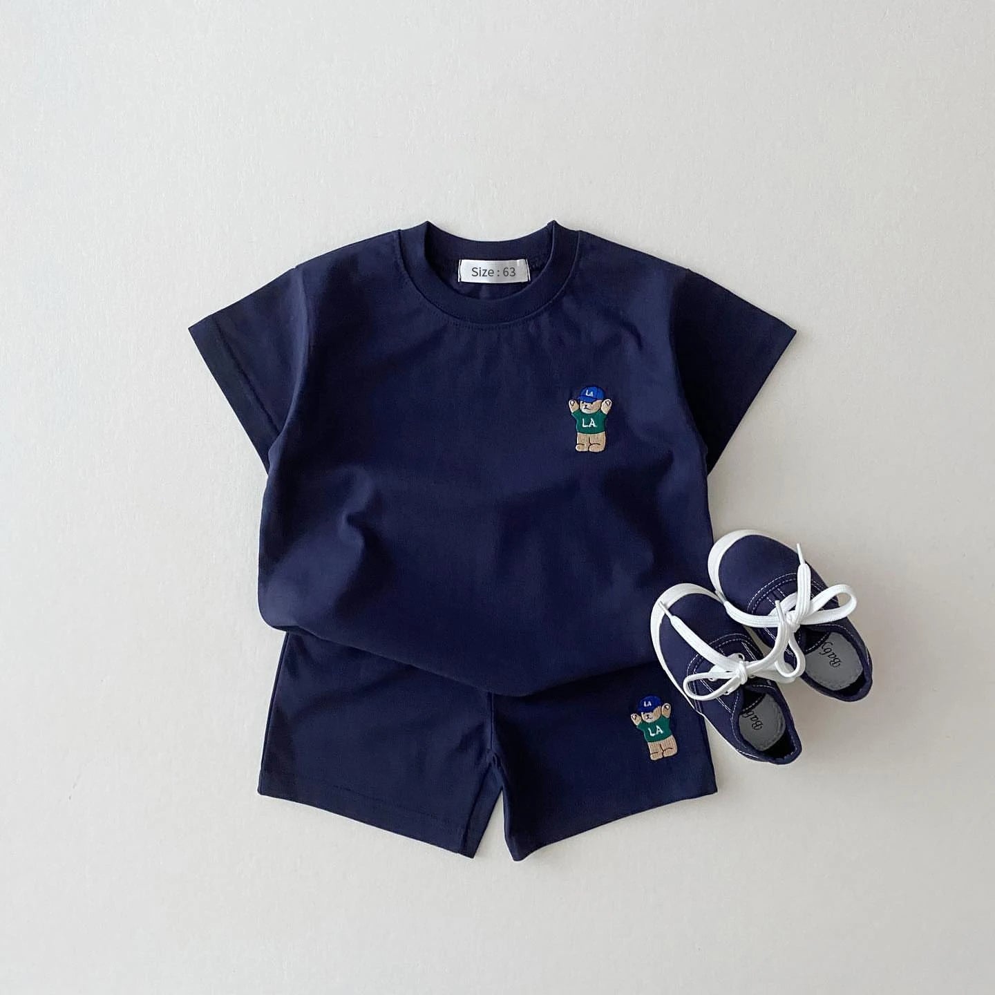 Bear Embroidery Casual Set