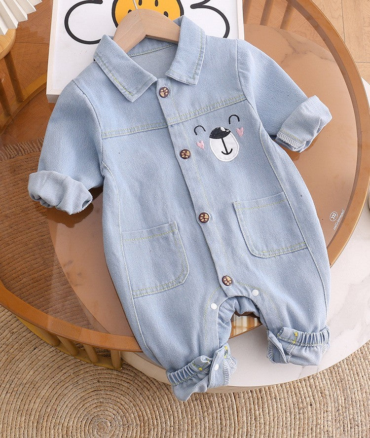 Smiling Bear Denim Jumpsuit