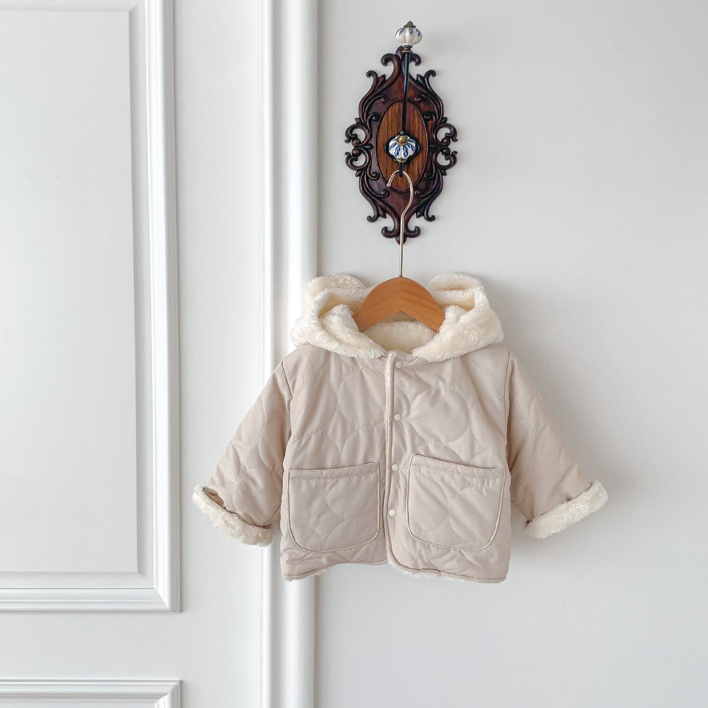 Fashionable Fleece-lined Quilted Baby Clothes