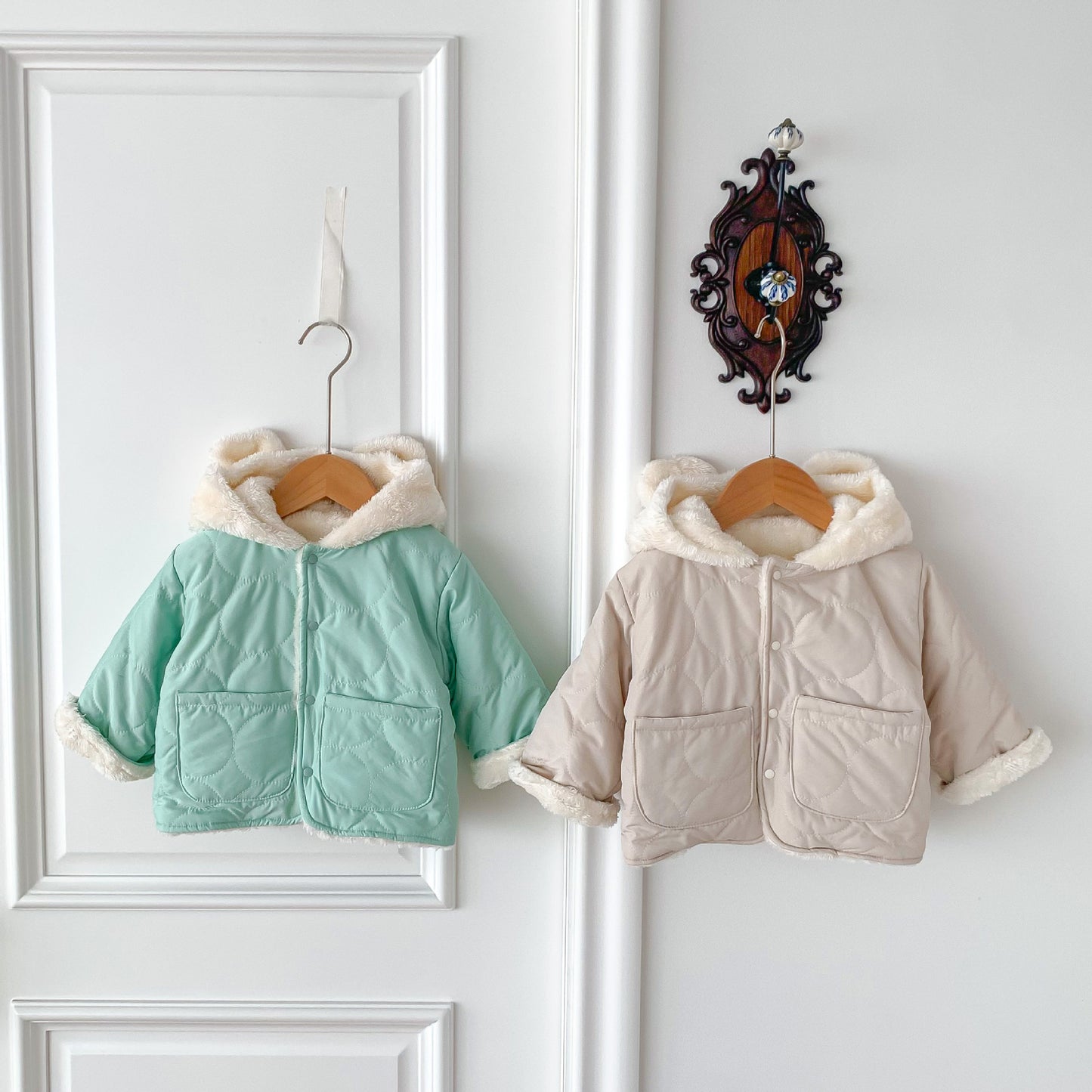 Fashionable Fleece-lined Quilted Baby Clothes