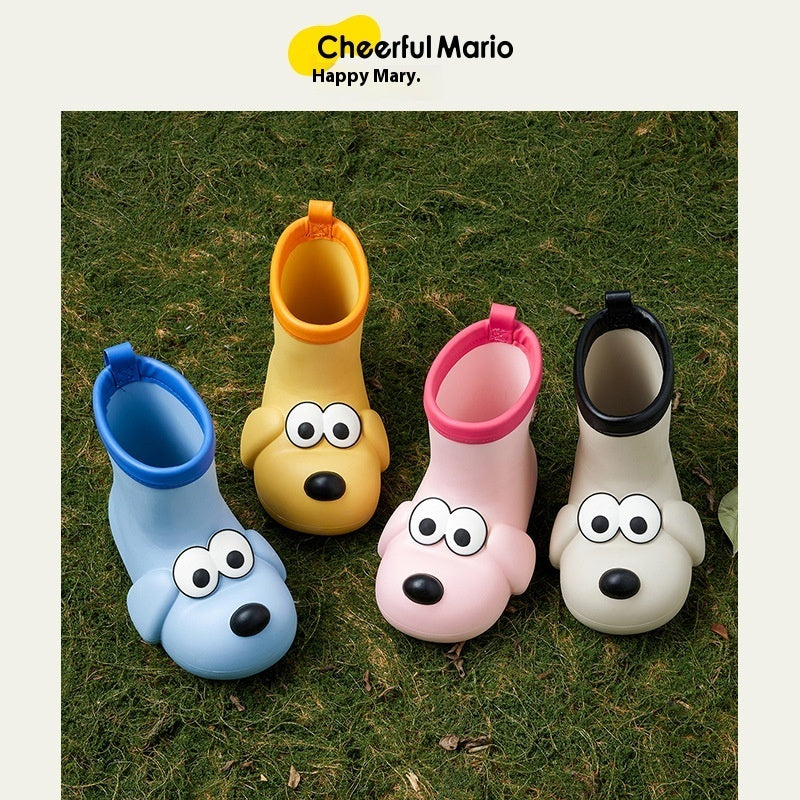 Cheerful Mario Children's Rain Boots Non-slip Waterproof