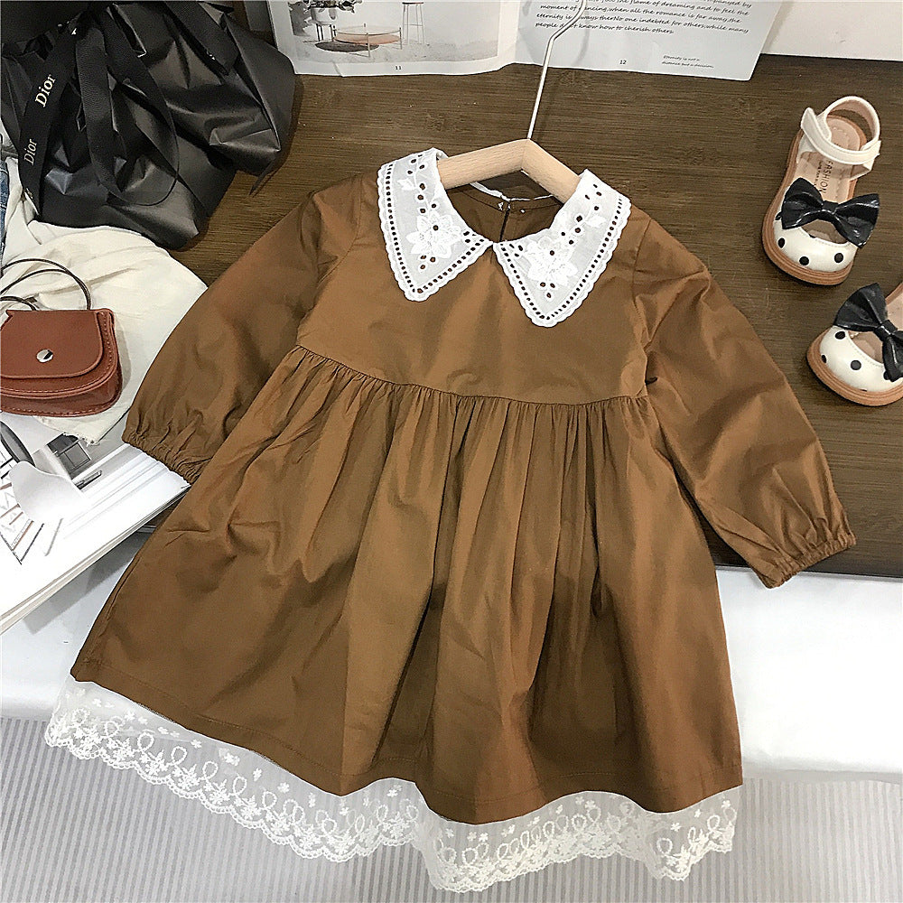 Fashionable Lace Collar Dress