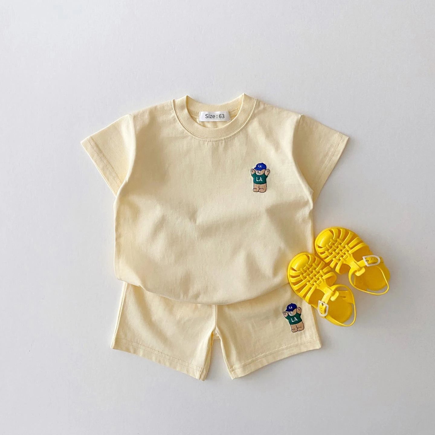 Bear Embroidery Casual Set