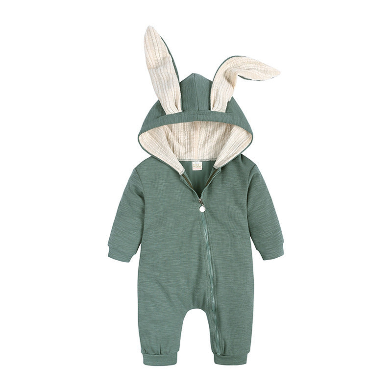 Rabbit Ear Zipper Jumpsuit