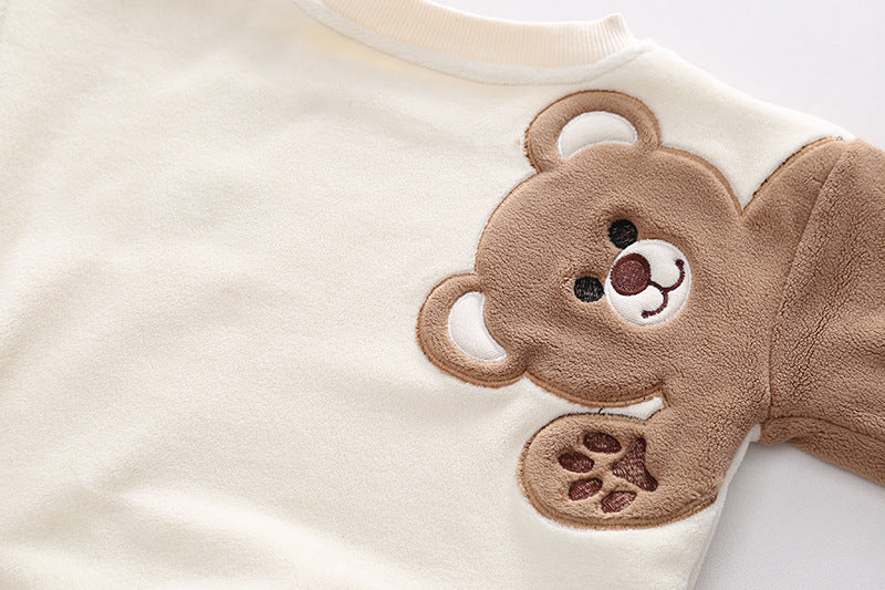 Warm 3D Bear Sweater Set