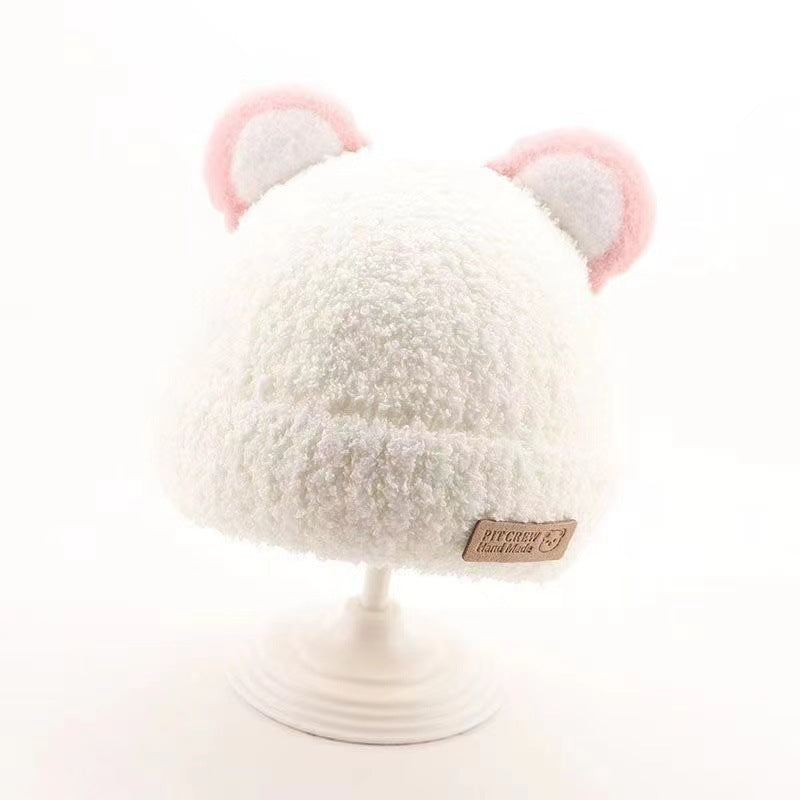 Bear Ears Knitted Plush Hat