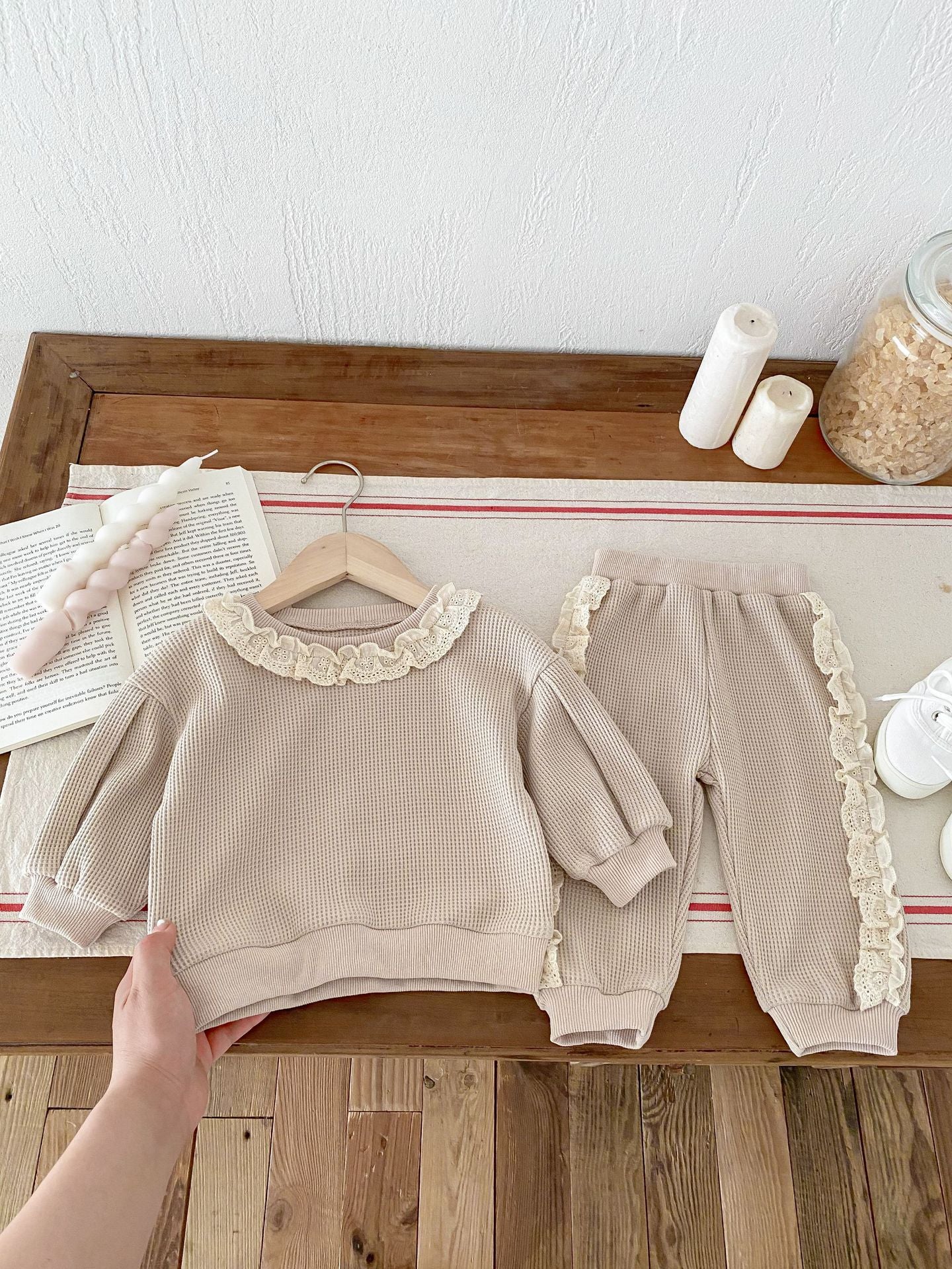 Fashionable Sweater Trousers Korean Style Baby Girl Casual Loose 2 Pieces Suit