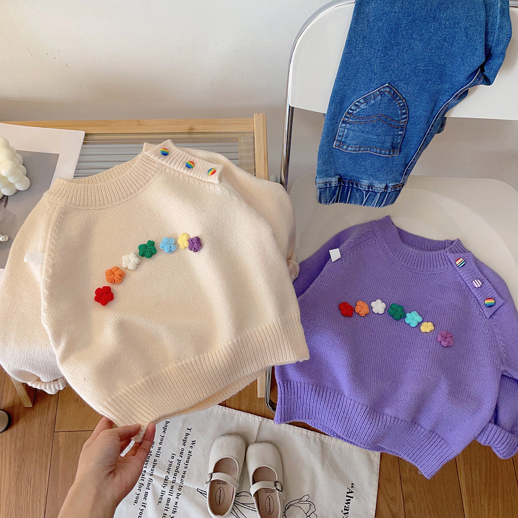 Knitted Rainbow Sweater