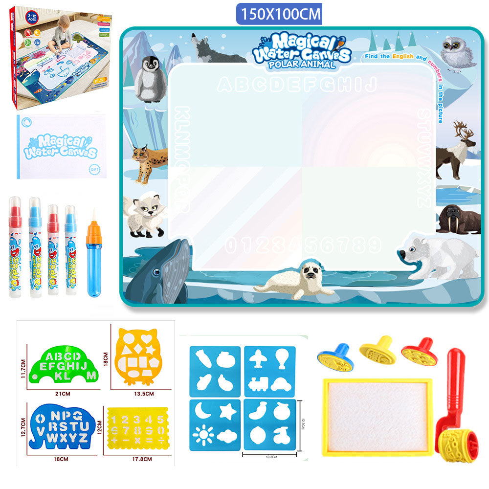 Water Doodle Mat Kids Toys Reusable Painting Writing Doodle Water Color Drawing Board Toddlers Preschool Education Toys