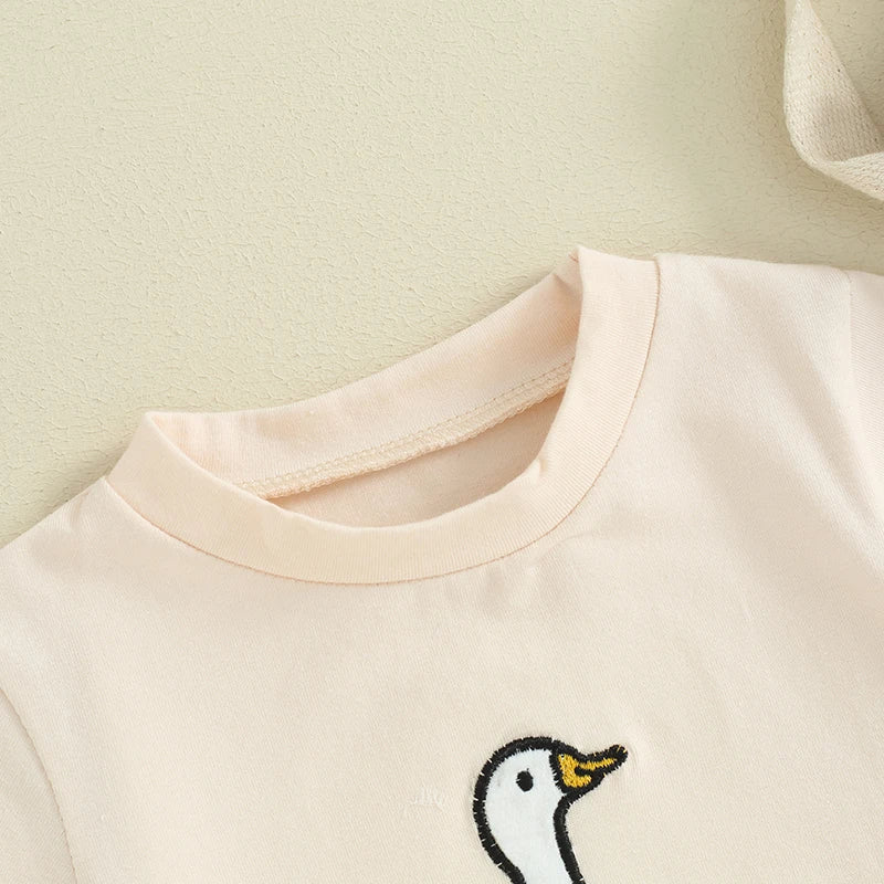 Simple Cartoon Goose Romper