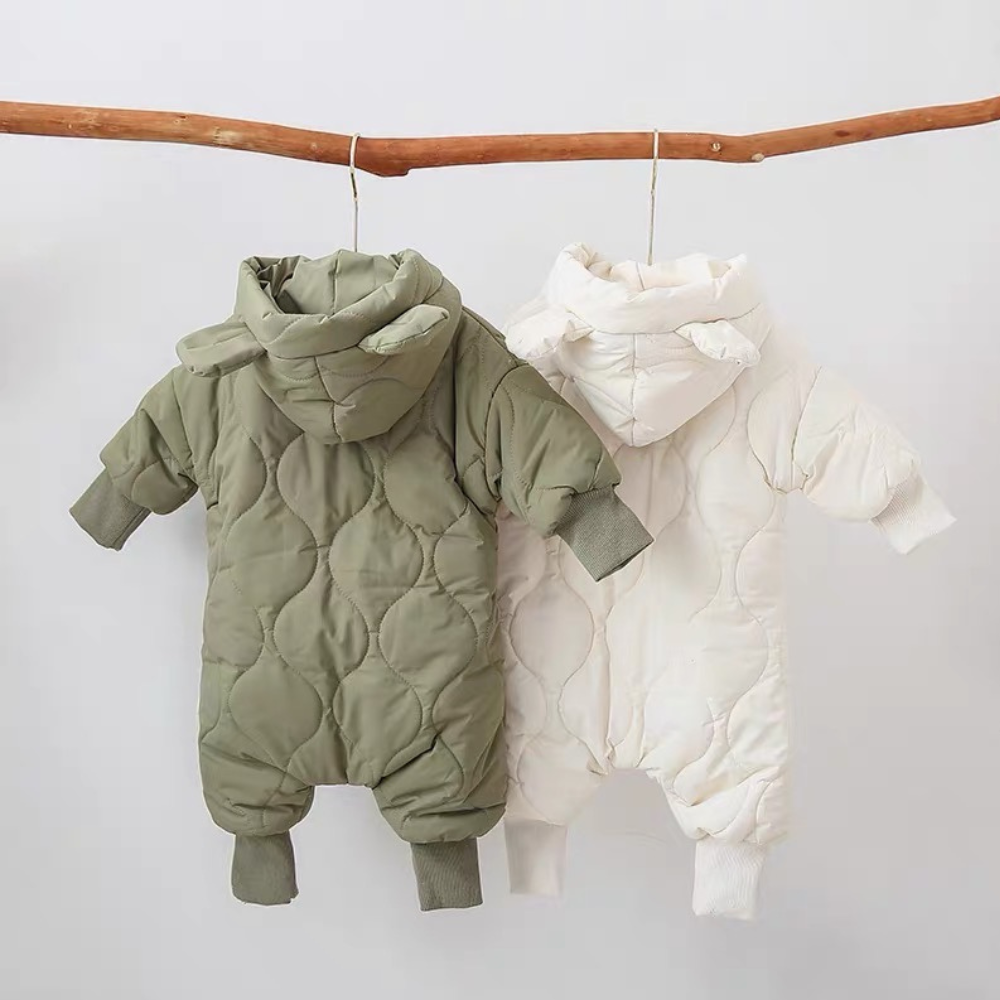 Bear Ears Puffy Quilted Snowsuit