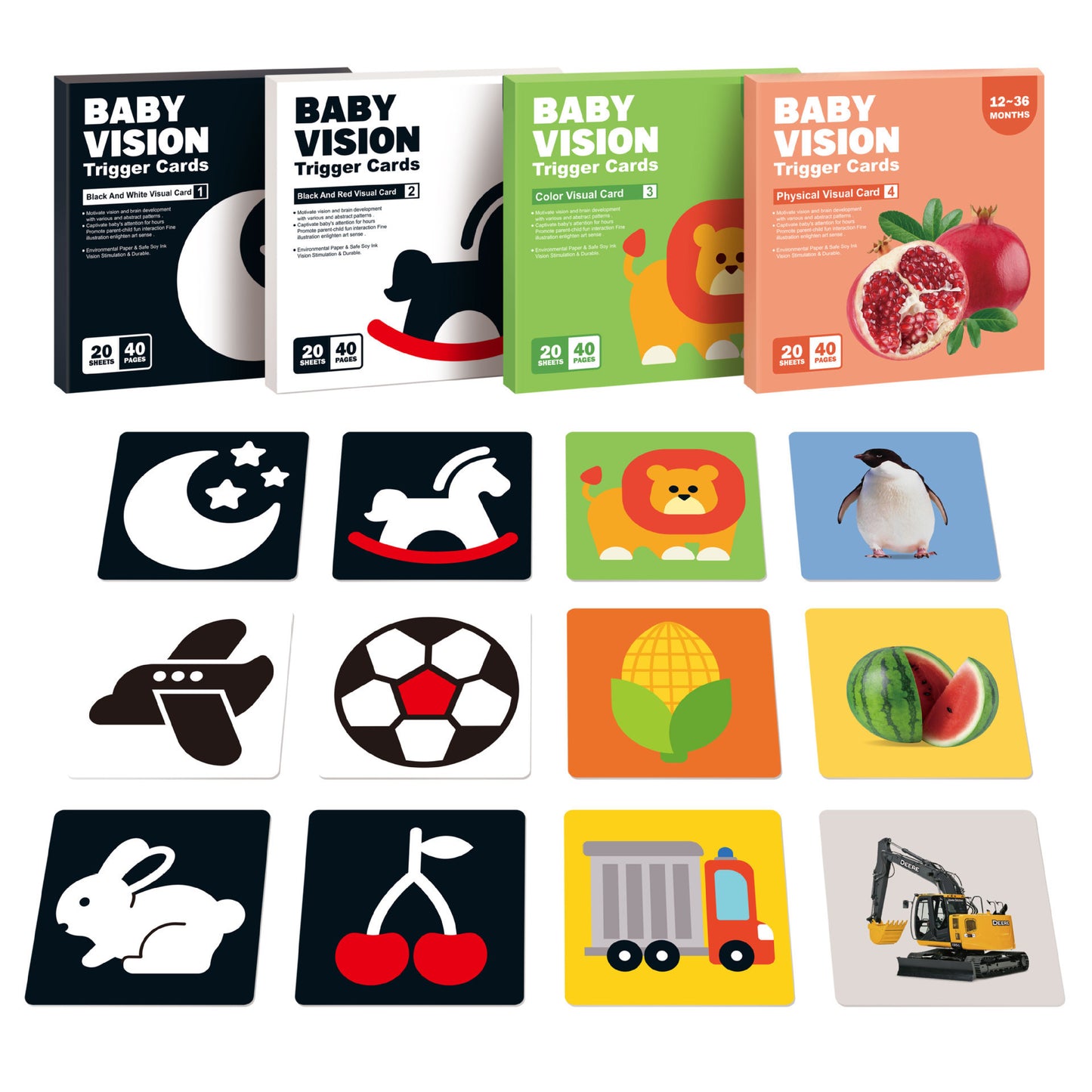 Black And White Card Baby Early Education Visual Stimulation Card